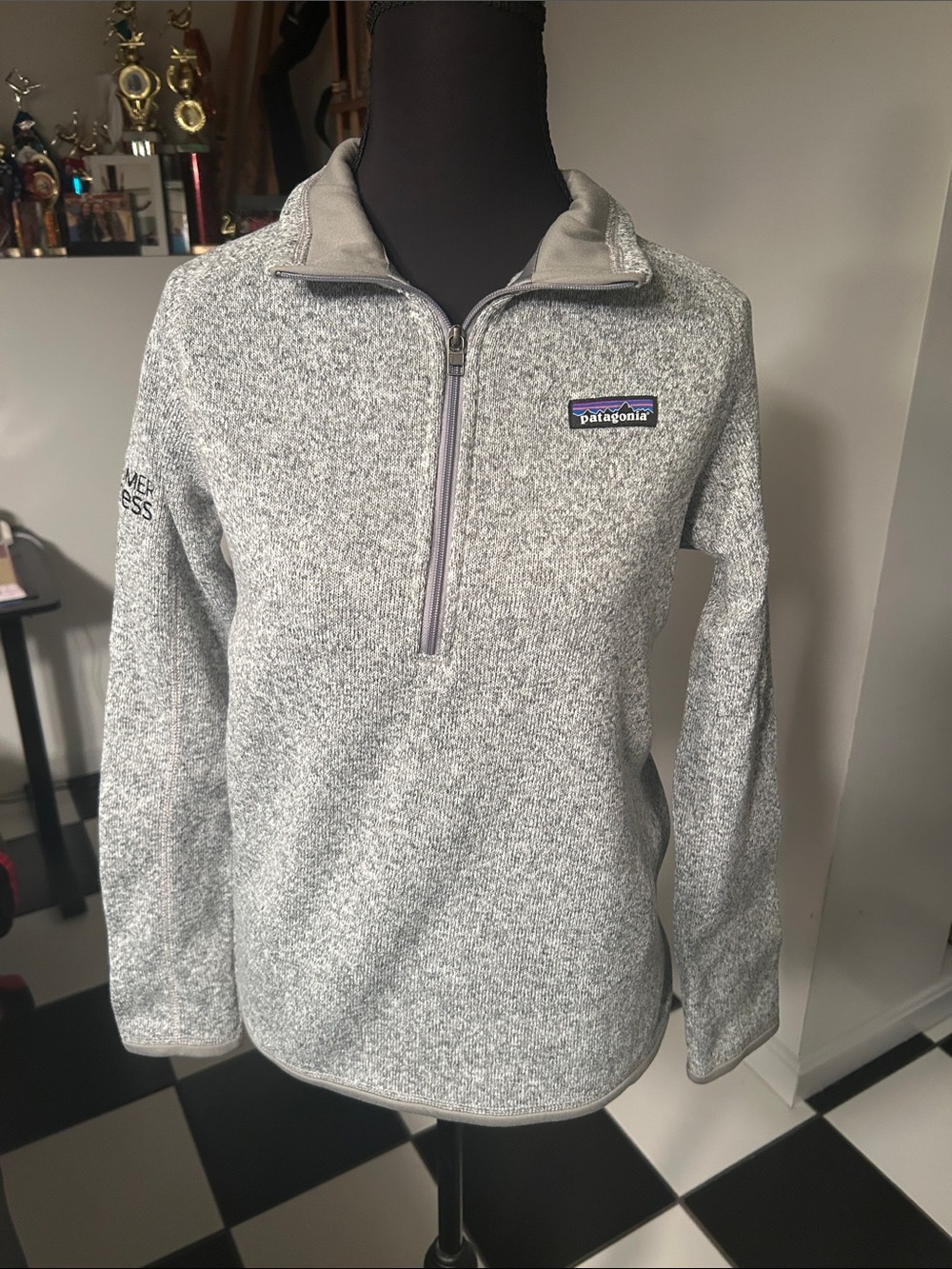 Patagonia Heather Gray Quarter-Zip Fleece Pullover